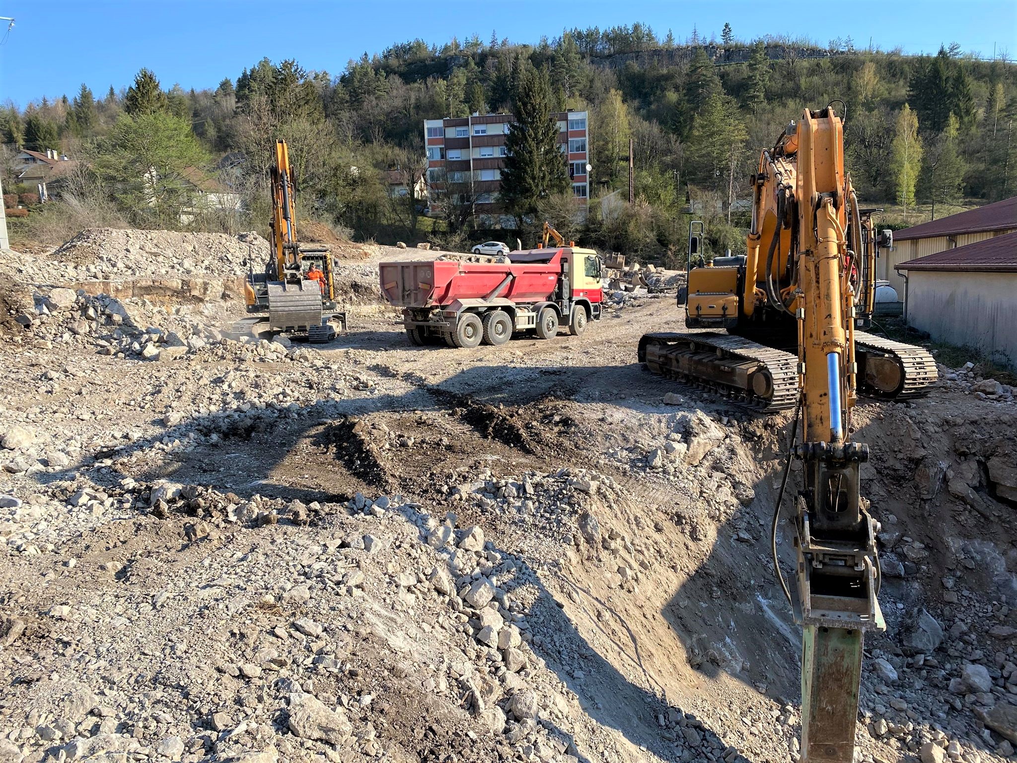 Chantier rocheux hors du commun à Lavans-Lès-Saint-Claude