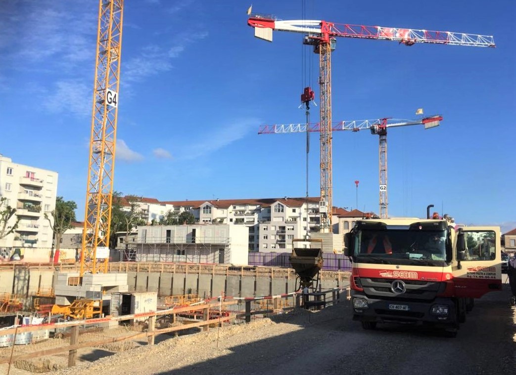 Photo du chantier situé à Lyon 8