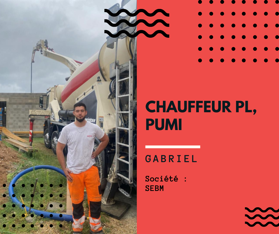 Gabriel PERRET, chauffeur poids lourds